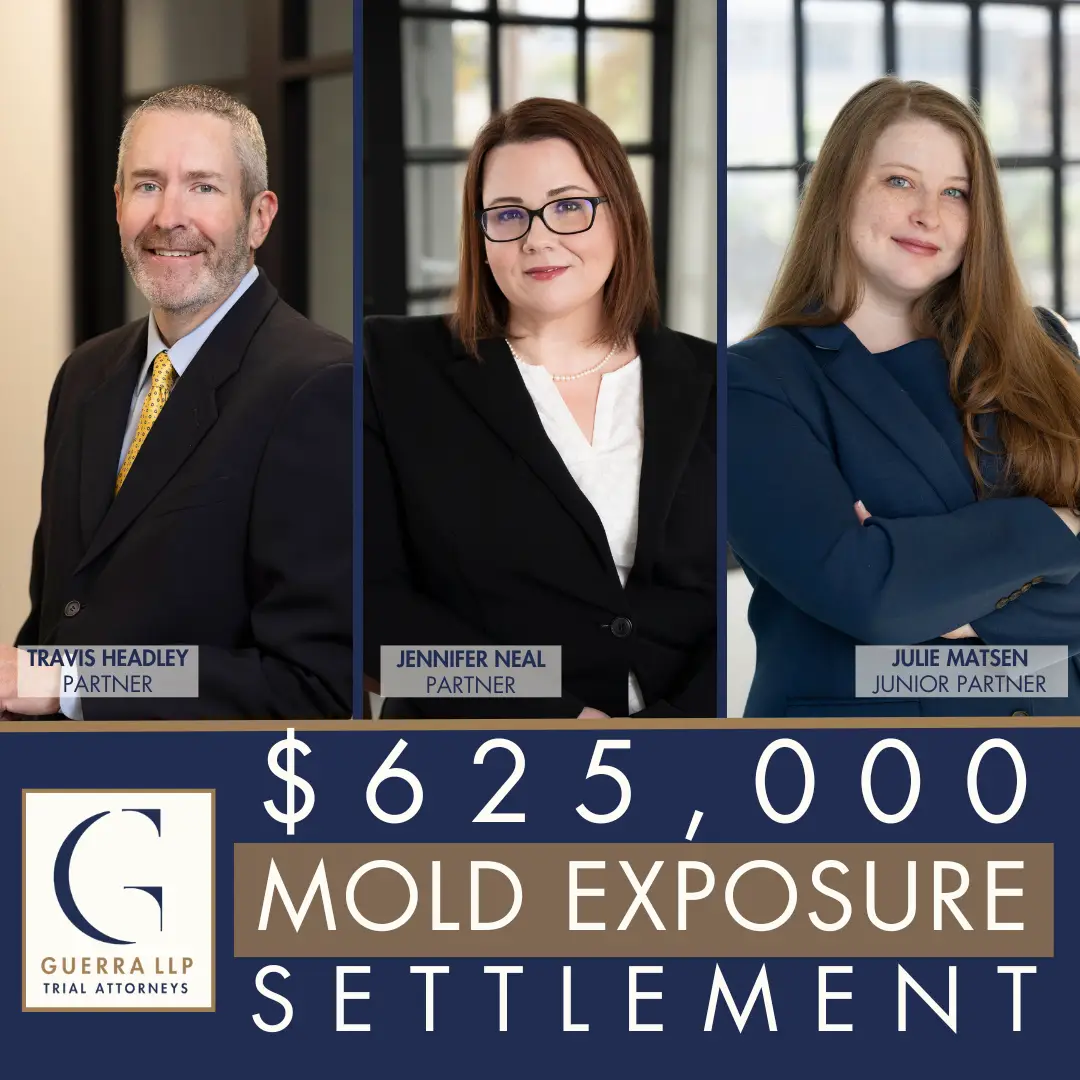 Jennifer Neal, Julie Matsen, and Travis Headley help settle a mold exposure case