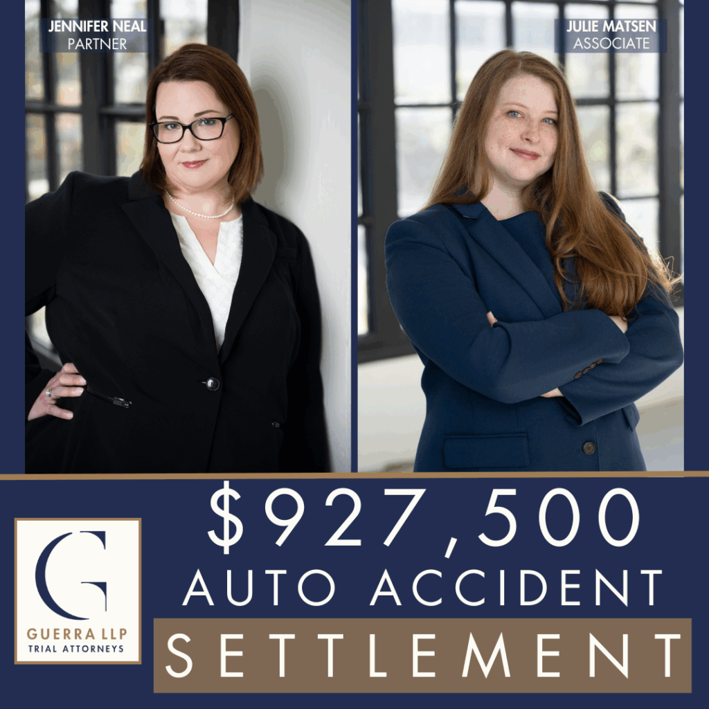 negligent driver auto accident settlement Guerra LLP