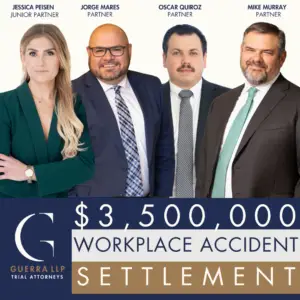 Workplace accident settlement for jorge mares, jessica peisen, oscar quiroz, and mike murray