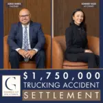 Attorneys Jorge Mares and Sommer Hazel helped our client in a dump truck accident get a settlement