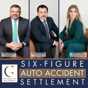 Oscar Quiroz six figure auto accident side swipe settlement with jessica peisen and mike murray of guerra llp