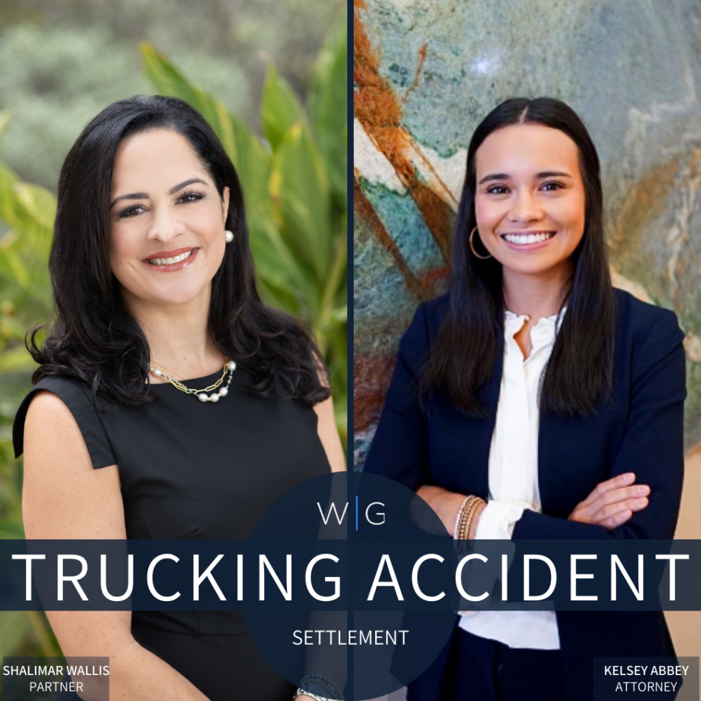 Attorney Shalimar Wallis and Kelsey Abbey distracted trucking accident